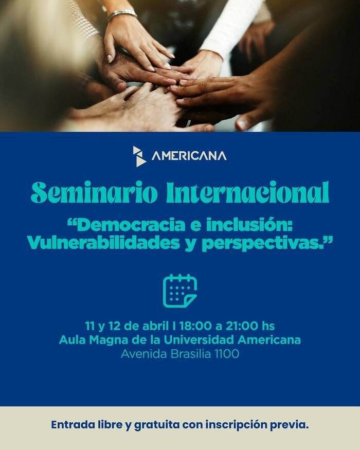 post debate sobre democracia e inclusión, seminario internacional